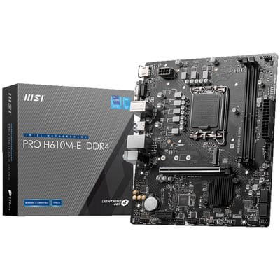 MSI PRO H610M-E DDR4 3200MHZ mATX 1700p