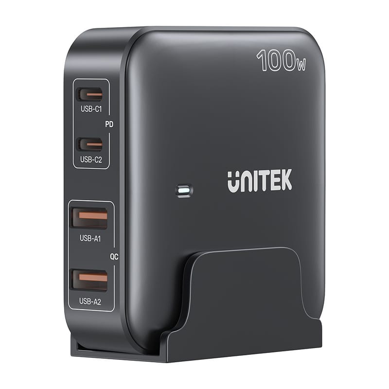 UNITEK 100W MASAÜSTÜ GAN ŞARJ İSTASYONU SİYAH (P1229ABK)