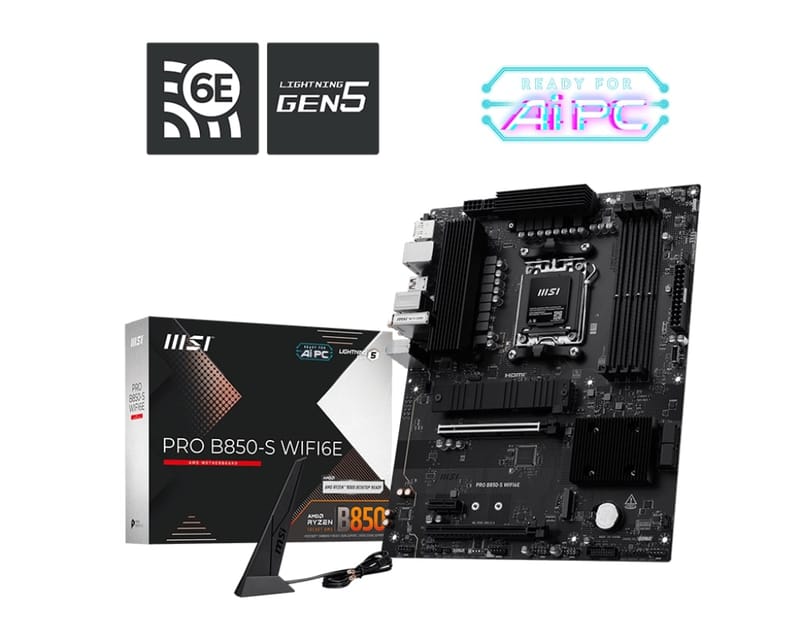 MSI PRO B850-S WIFI6E AMD B850 SOKET AM5 DDR5