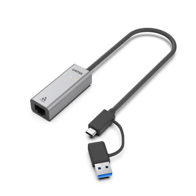 UNITEK HİBRİT USB-C/USB-A 2.5 GİGABİT ETHERNET ADAPTÖRÜ (U1313CGY01)