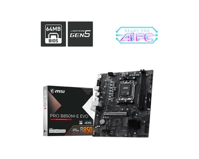 MSI PRO B850M-E EVO DDR5 ANAKART 8200MHz(OC)