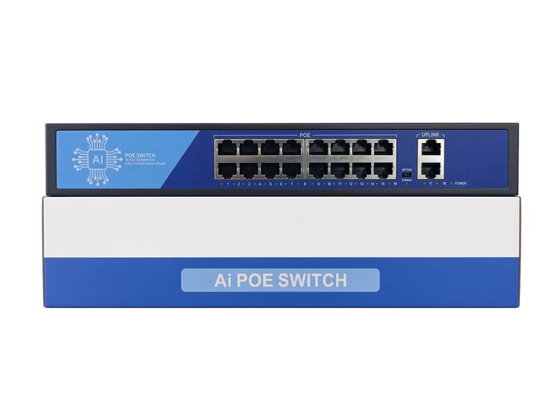 EZCOOL EZ-16PSF 16 PORT 16xFE+2xGE 240W GİBABİT POE SWİTCH