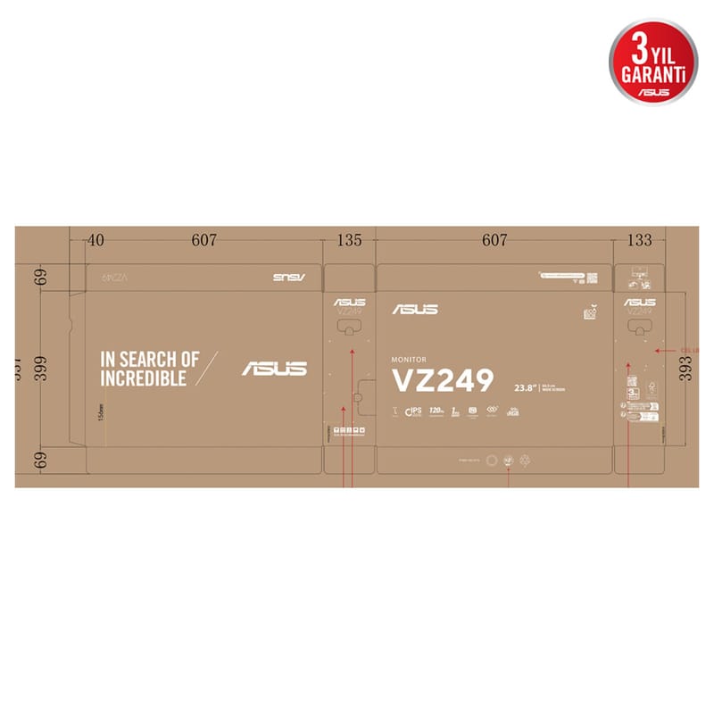 23.8 ASUS VZ249HG 1MS 120HZ FHD IPS GAMING