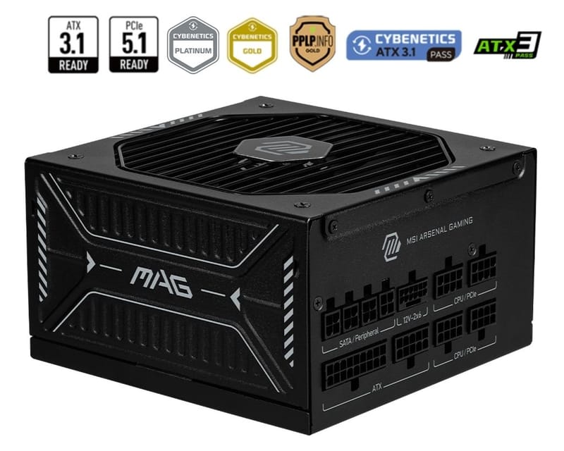 MSI MAG A850GLS PCIE5 850W 80+ GOLD FULL MODÜLER