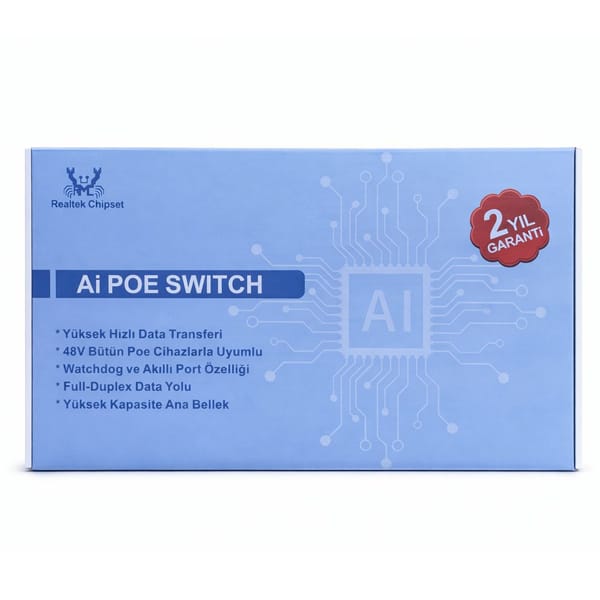EZCOOL EZ-04PSE 4PORT 4FE+2FE 65W MEGABİT POE SWİTCH