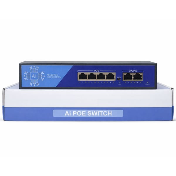 EZCOOL EZ-04PSF-FG 4PORT 4GE+2GE 65W F.GİGABİT POE SWİTCH
