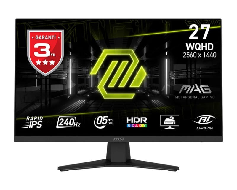 27 MSI MAG 274QF X24 WQHD RAPID IPS 240HZ 0.5MS